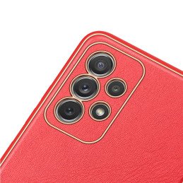 Dux Ducis Yolo elegantiškas dėklo dangtelis pagamintas iš ekologiškos odos, skirtas Samsung Galaxy A72 4G raudonas