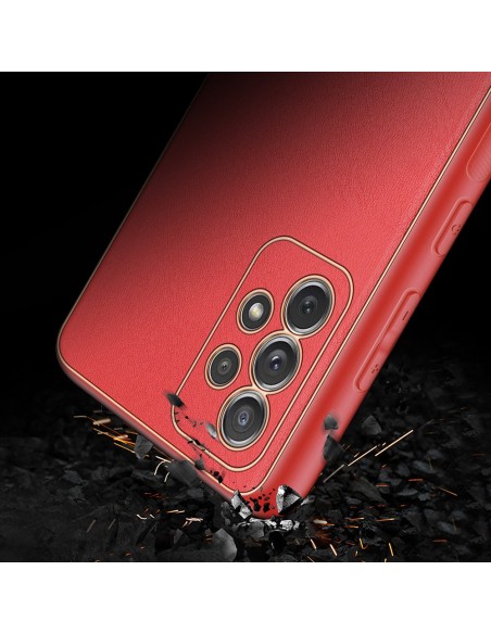 Dux Ducis Yolo elegantiškas dėklo dangtelis pagamintas iš ekologiškos odos, skirtas Samsung Galaxy A72 4G raudonas Dux Ducis Yolo elegantiškas dėklo dangtelis pagamintas iš ekologiškos odos, skirtas Samsung Galaxy A72 4G raudonas