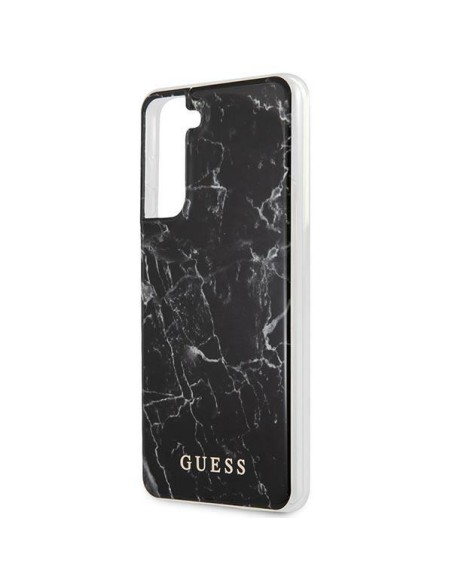 Guess Marble Collection dėklas, skirtas Samsung Galaxy S21+ - juodas