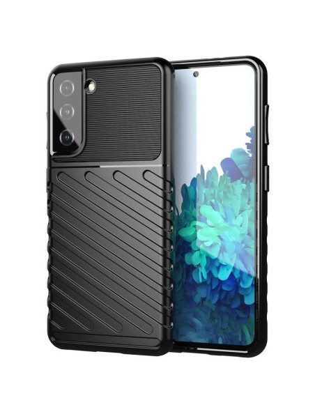 Thunder Case lankstus šarvuotas dėklas Samsung Galaxy S21 FE juodas Thunder Case lankstus šarvuotas dėklas Samsung Galaxy S21 FE juodas