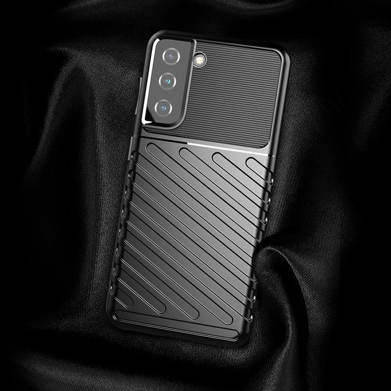 Thunder Case lankstus šarvuotas dėklas Samsung Galaxy S21 FE juodas