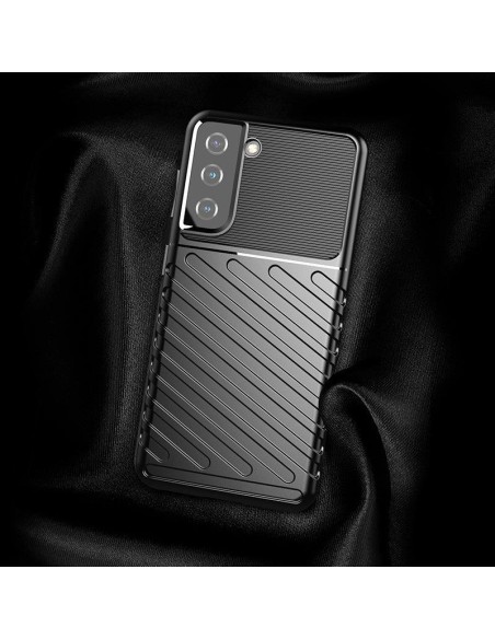Thunder Case lankstus šarvuotas dėklas Samsung Galaxy S21 FE juodas Thunder Case lankstus šarvuotas dėklas Samsung Galaxy S21 FE juodas