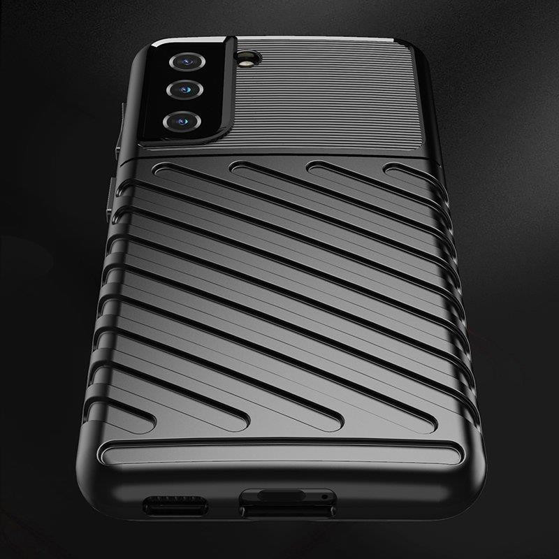 Thunder Case lankstus šarvuotas dėklas Samsung Galaxy S21 FE juodas