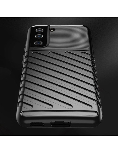 Thunder Case lankstus šarvuotas dėklas Samsung Galaxy S21 FE juodas Thunder Case lankstus šarvuotas dėklas Samsung Galaxy S21 FE juodas