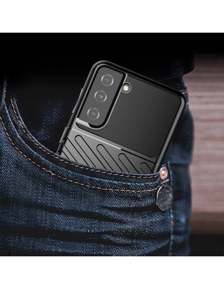 Thunder Case lankstus šarvuotas dėklas Samsung Galaxy S21 FE juodas Thunder Case lankstus šarvuotas dėklas Samsung Galaxy S21 FE juodas