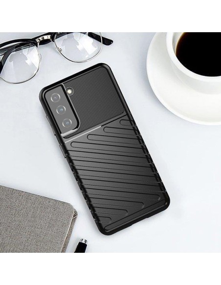 Thunder Case lankstus šarvuotas dėklas Samsung Galaxy S21 FE juodas Thunder Case lankstus šarvuotas dėklas Samsung Galaxy S21 FE juodas