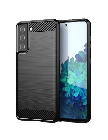 Carbon Case lankstus dangtelis Samsung Galaxy S21 FE juodas