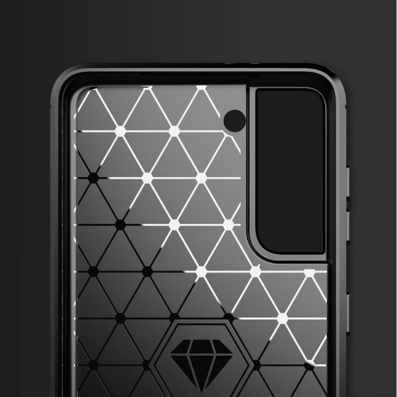 Carbon Case lankstus dangtelis Samsung Galaxy S21 FE juodas