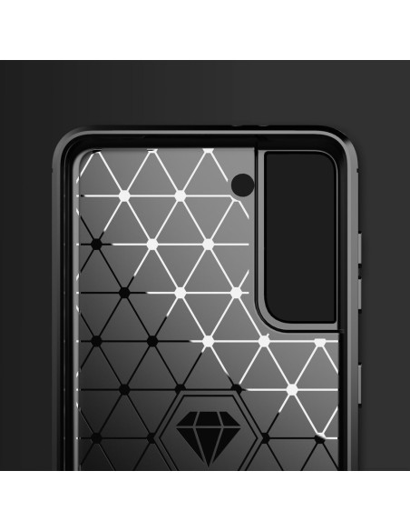 Carbon Case lankstus dangtelis Samsung Galaxy S21 FE juodas