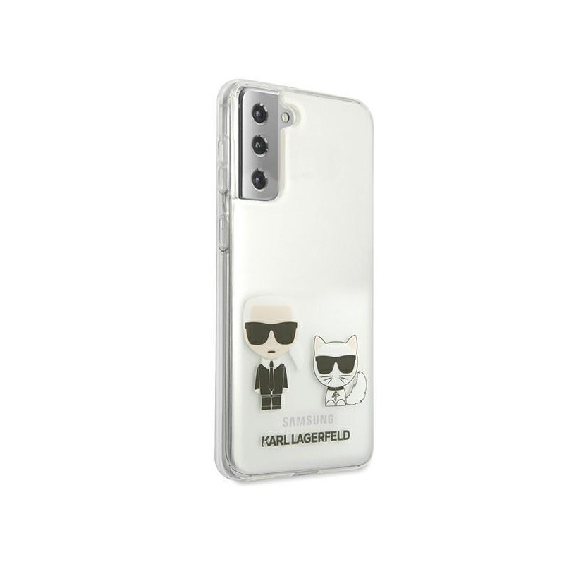 Karl Lagerfeld Karl&Choupette dėklas Samsung Galaxy S21+ - skaidrus