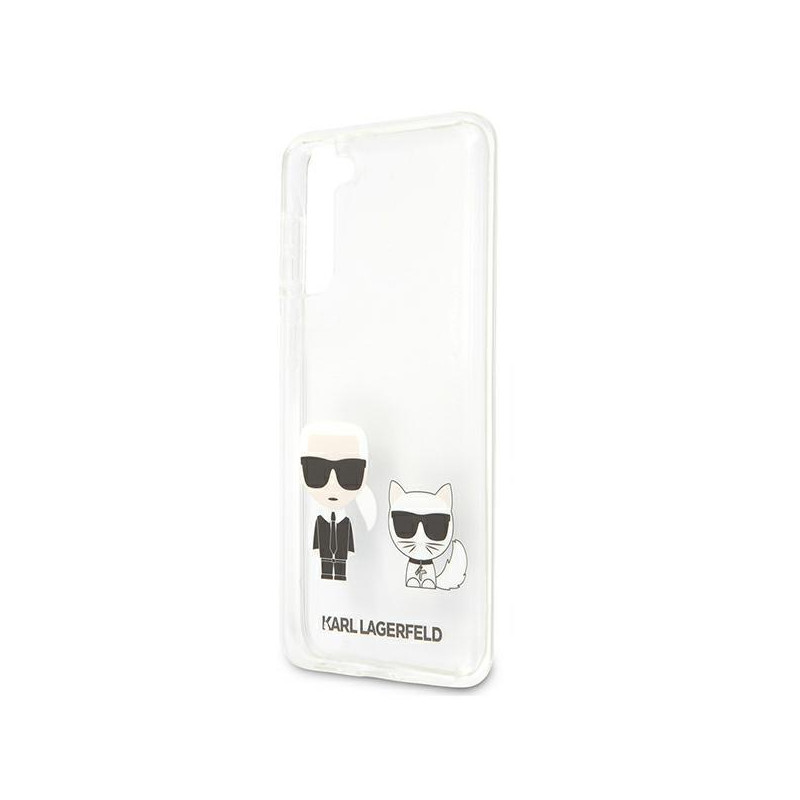 Karl Lagerfeld Karl&Choupette dėklas Samsung Galaxy S21+ - skaidrus