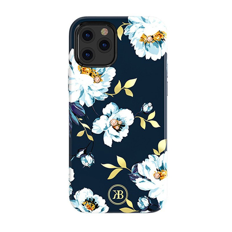 Kingxbar Blossom dėklas papuoštas originaliais Swarovski Crystals iPhone 12 Pro Max daugiaspalviais (Gardenia)