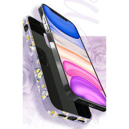 Kingxbar Blossom dėklas papuoštas originaliais Swarovski Crystals iPhone 12 Pro Max daugiaspalviais (Gardenia)