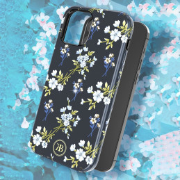 Kingxbar Blossom dėklas papuoštas originaliais Swarovski Crystals iPhone 12 Pro Max daugiaspalviais (Gardenia)