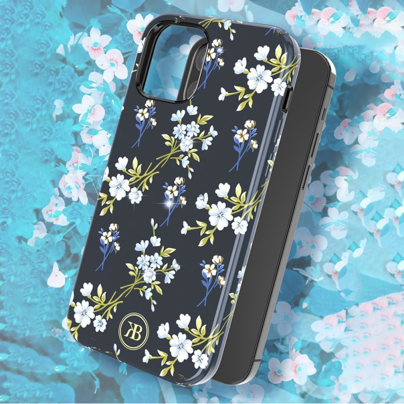 Kingxbar Blossom dėklas papuoštas originaliais Swarovski Crystals iPhone 12 mini multicolor (Gardenia)