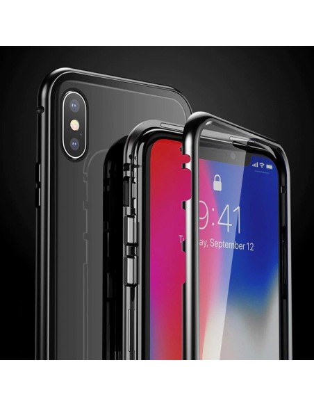 Wozinsky Full Magnetic Case Magnetic Case 360 priekinis ir galinis dangtelis su įmontuotu stiklu, skirtas Samsung Galaxy...