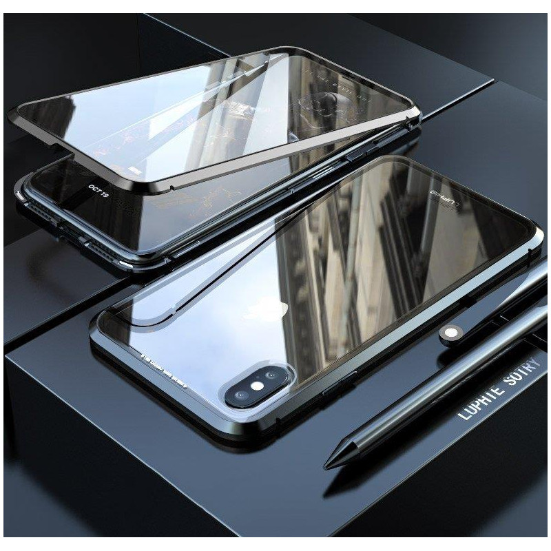 Wozinsky Full Magnetic Case Magnetic Case 360 priekinis ir galinis dangtelis su įmontuotu stiklu, skirtas Samsung Galaxy...