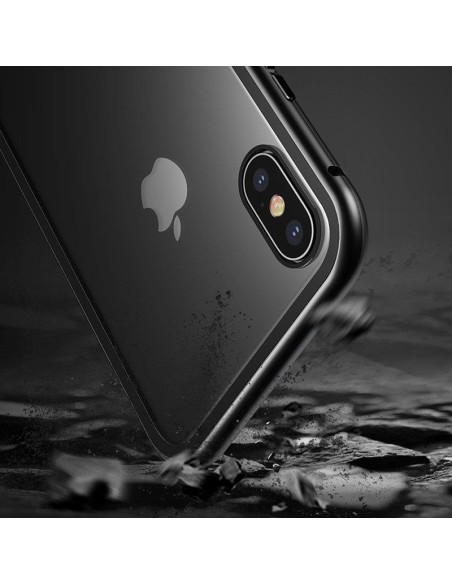 Wozinsky Full Magnetic Case Magnetic Case 360 priekinis ir galinis dangtelis su įmontuotu stiklu, skirtas Samsung Galaxy...