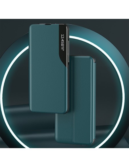 Eco Leather View Case elegantiškas atverčiamas dėklas su stovo funkcija, skirtas Samsung Galaxy S21 FE juodas Eco Leather View Case elegantiškas atverčiamas dėklas su stovo funkcija, skirtas Samsung Galaxy S21 FE juodas