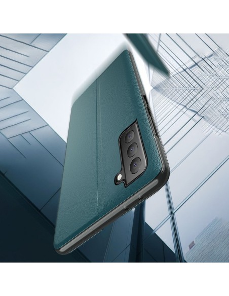 Eco Leather View Case elegantiškas atverčiamas dėklas su stovo funkcija, skirtas Samsung Galaxy S21 FE juodas Eco Leather View Case elegantiškas atverčiamas dėklas su stovo funkcija, skirtas Samsung Galaxy S21 FE juodas