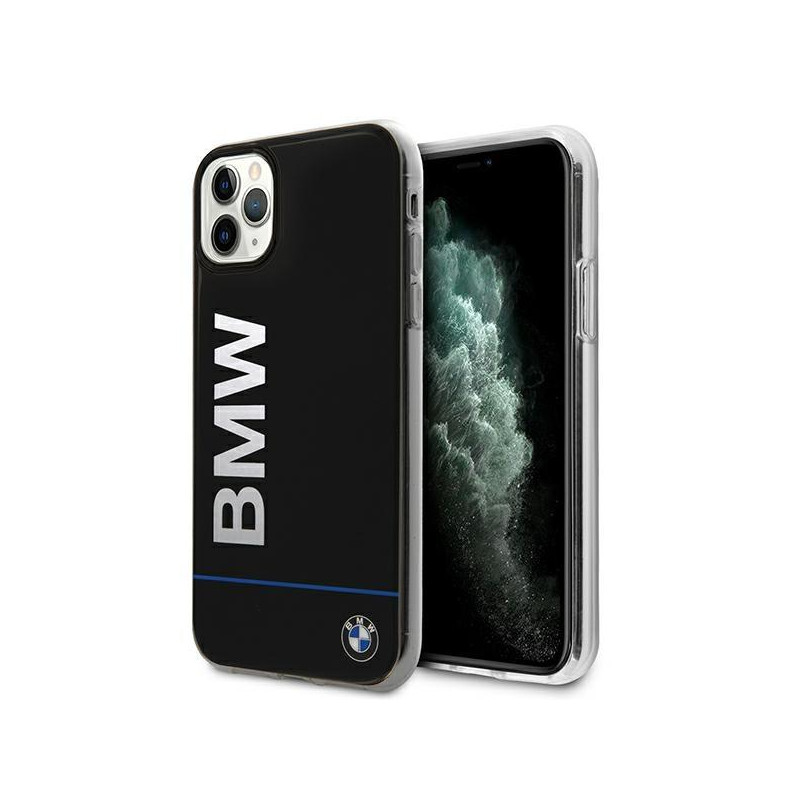 BMW Signature Printed Logo dėklas iPhone 11 Pro Max - juodas