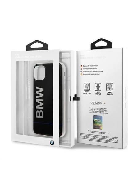 BMW Signature Printed Logo dėklas iPhone 11 Pro Max - juodas BMW Signature Printed Logo dėklas iPhone 11 Pro Max - juodas