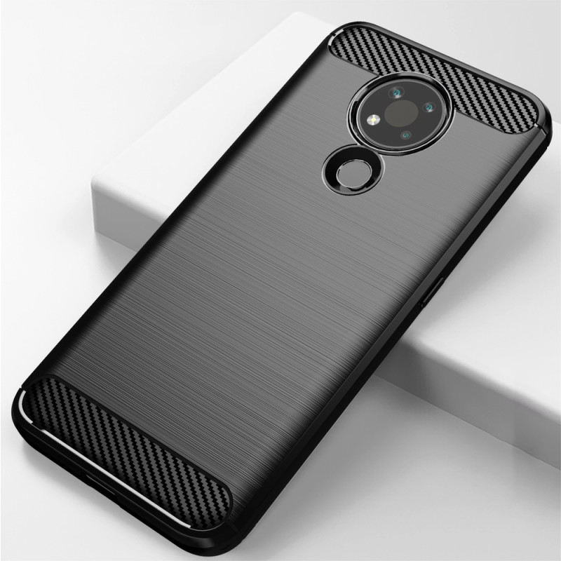 Carbon Case lankstus dangtelis, skirtas Nokia 3.4 juodas