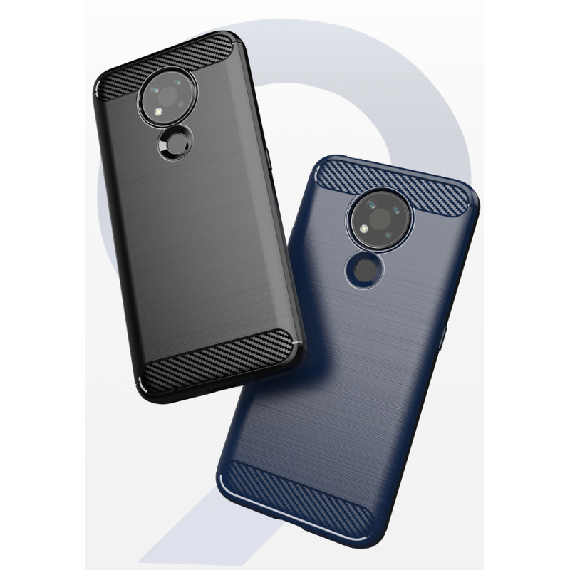 Carbon Case lankstus dangtelis, skirtas Nokia 3.4 juodas