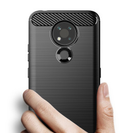 Carbon Case lankstus dangtelis, skirtas Nokia 3.4 juodas
