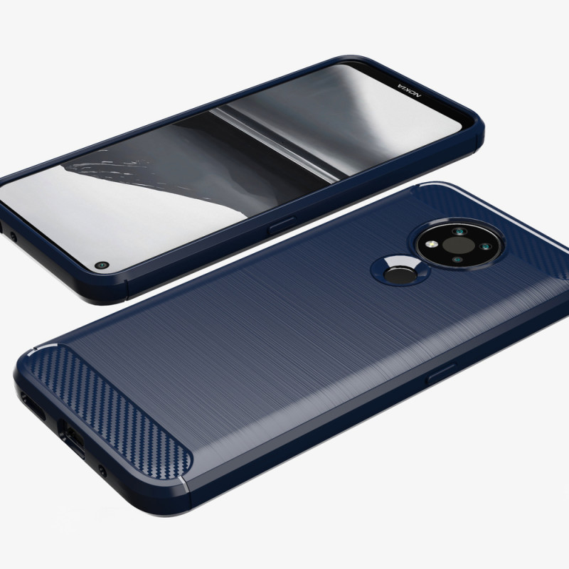 Carbon Case lankstus dangtelis, skirtas Nokia 3.4 juodas