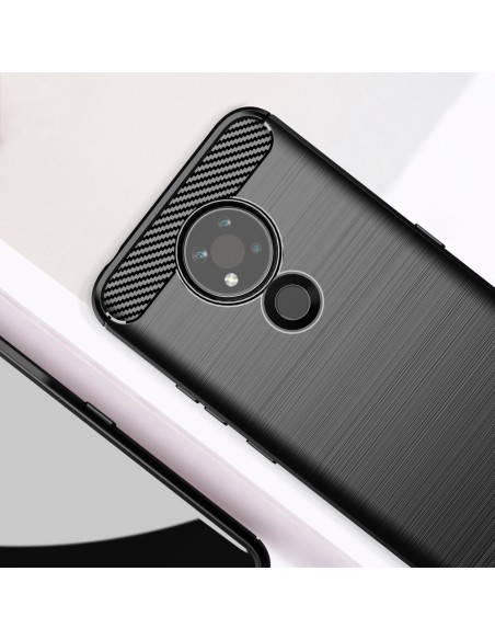Carbon Case lankstus dangtelis, skirtas Nokia 3.4 juodas Carbon Case lankstus dangtelis, skirtas Nokia 3.4 juodas
