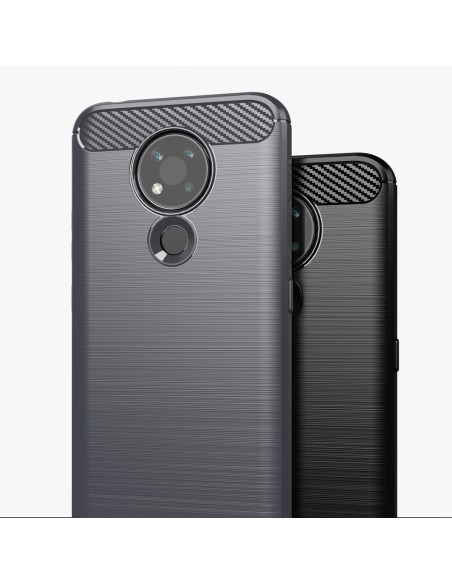 Carbon Case lankstus dangtelis, skirtas Nokia 3.4 juodas Carbon Case lankstus dangtelis, skirtas Nokia 3.4 juodas