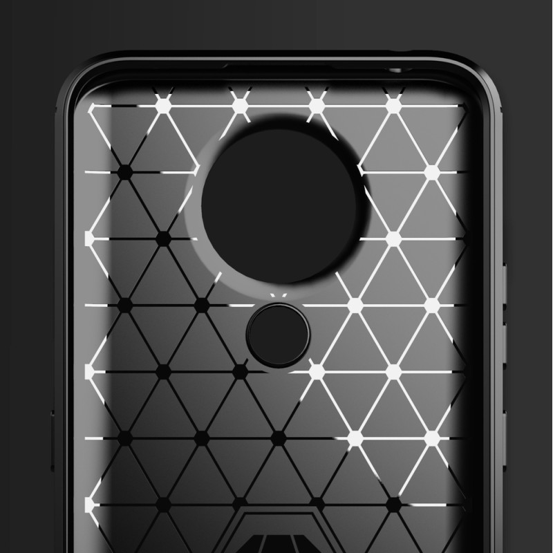 Carbon Case lankstus dangtelis, skirtas Nokia 3.4 juodas