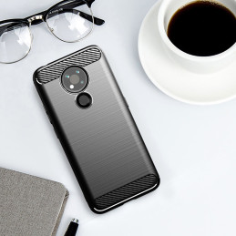 Carbon Case lankstus dangtelis, skirtas Nokia 3.4 juodas
