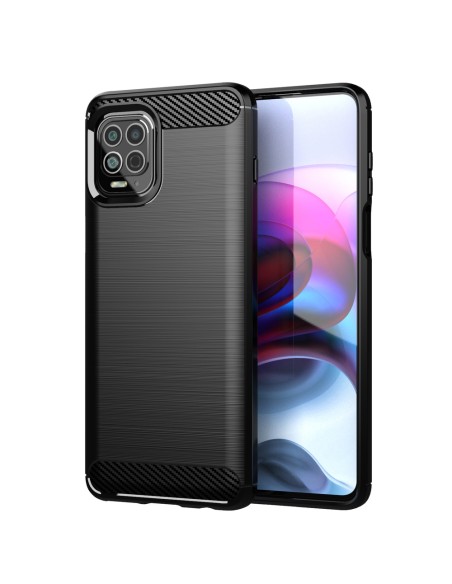 Carbon Case lankstus dangtelis, skirtas Motorola Moto G100 / Edge S juodas Carbon Case lankstus dangtelis, skirtas Motorola Moto G100 / Edge S juodas