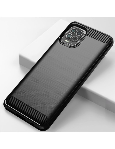 Carbon Case lankstus dangtelis, skirtas Motorola Moto G100 / Edge S juodas Carbon Case lankstus dangtelis, skirtas Motorola Moto G100 / Edge S juodas