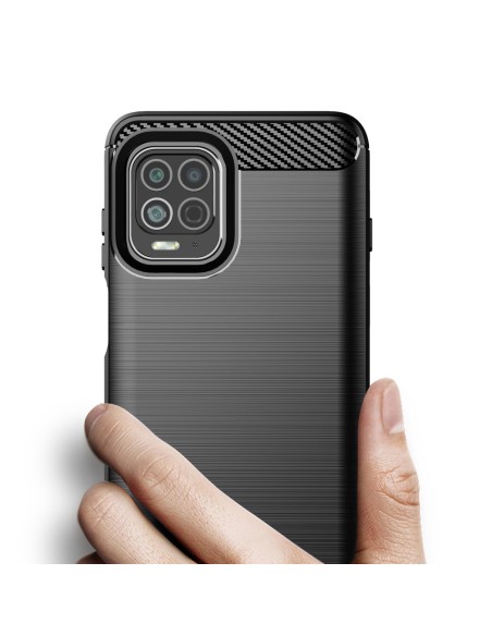 Carbon Case lankstus dangtelis, skirtas Motorola Moto G100 / Edge S juodas Carbon Case lankstus dangtelis, skirtas Motorola Moto G100 / Edge S juodas