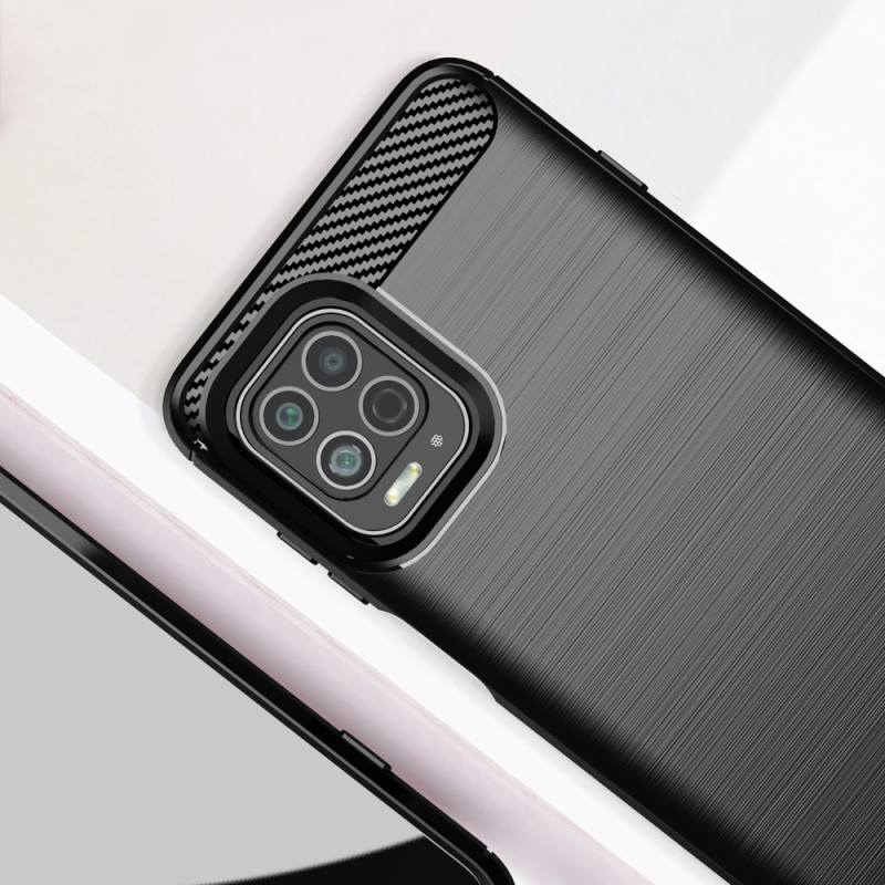 Carbon Case lankstus dangtelis, skirtas Motorola Moto G100 / Edge S juodas