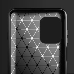 Carbon Case lankstus dangtelis, skirtas Motorola Moto G100 / Edge S juodas
