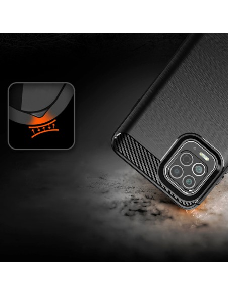 Carbon Case lankstus dangtelis, skirtas Motorola Moto G100 / Edge S juodas Carbon Case lankstus dangtelis, skirtas Motorola Moto G100 / Edge S juodas