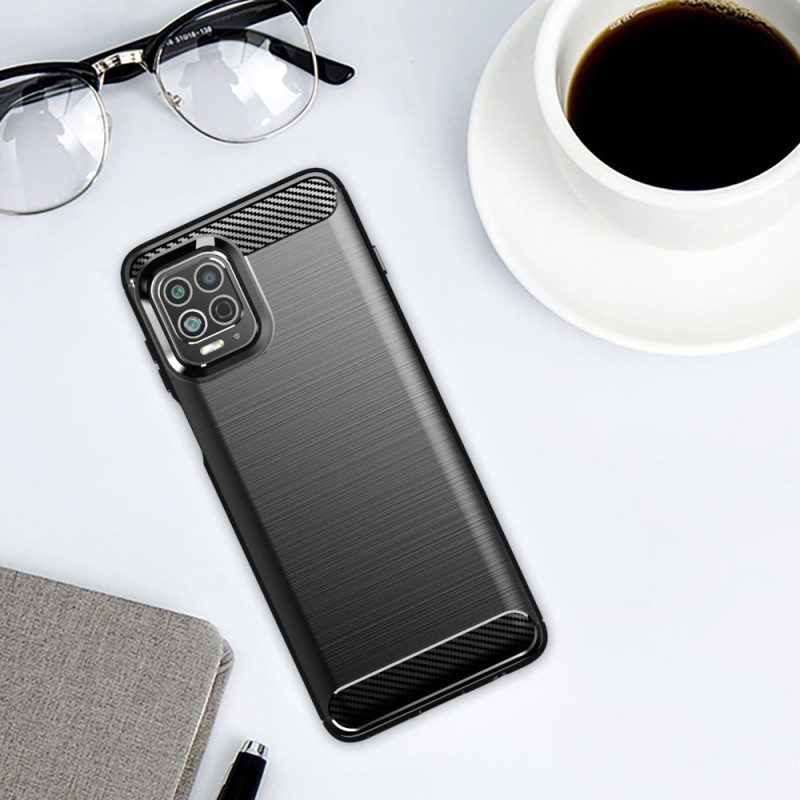 Carbon Case lankstus dangtelis, skirtas Motorola Moto G100 / Edge S juodas