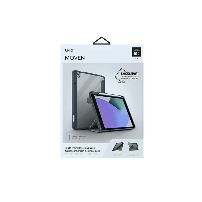 UNIQ Moven dėklas, skirtas iPad 10,2" (2021/ 2020/ 2019) – pilkas