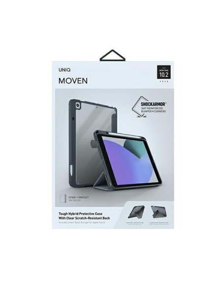 UNIQ Moven dėklas, skirtas iPad 10,2" (2021/ 2020/ 2019) – pilkas UNIQ Moven dėklas, skirtas iPad 10,2" (2021/ 2020/ 2019) – pilkas