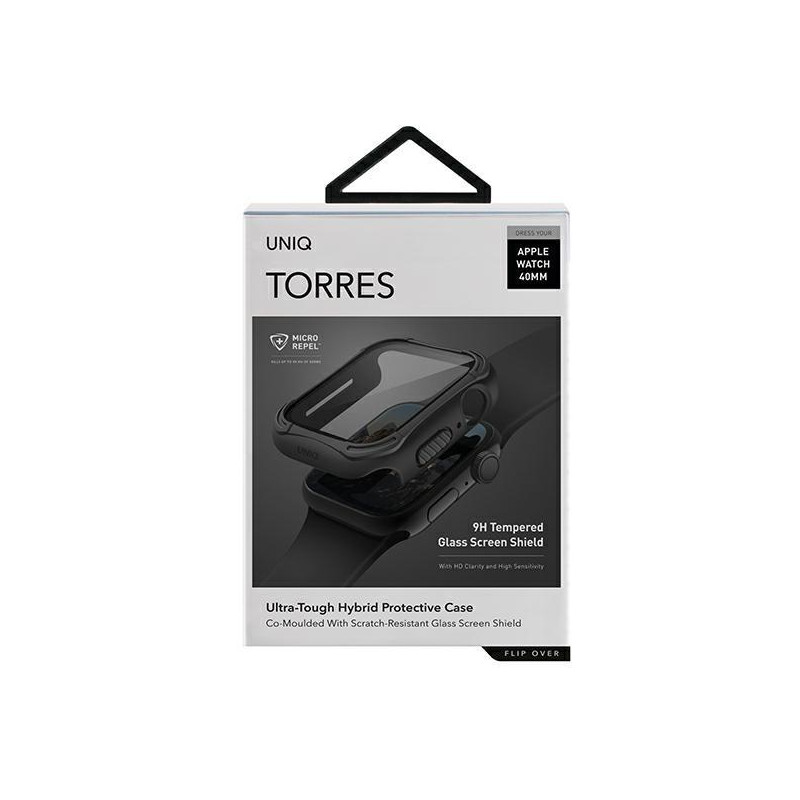 UNIQ Torres dėklas Apple Watch 4 / 5 / 6 / SE 40mm - juodas