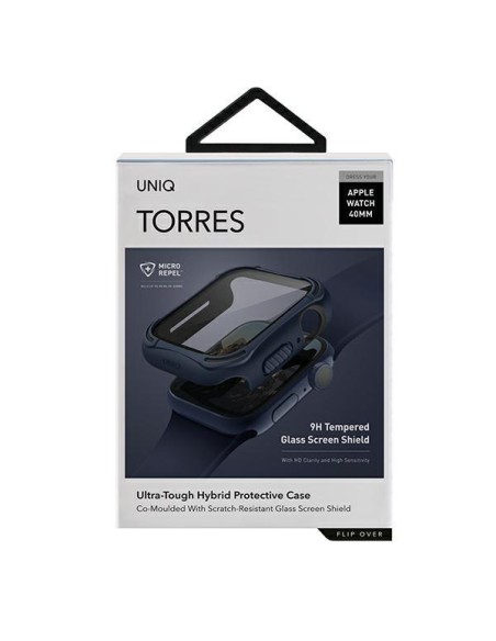 UNIQ Torres dėklas Apple Watch 4 / 5 / 6 / SE 40mm - mėlynas UNIQ Torres dėklas Apple Watch 4 / 5 / 6 / SE 40mm - mėlynas