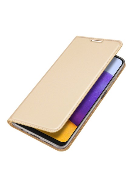 Dux Ducis Skin Pro dėklo dėklo dangtelis su atvartu, skirtas Samsung Galaxy A22 4G auksui