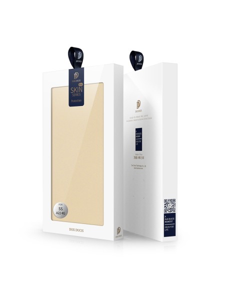 Dux Ducis Skin Pro dėklo dėklo dangtelis su atvartu, skirtas Samsung Galaxy A22 4G auksui