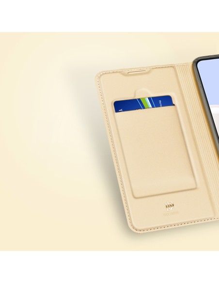 Dux Ducis Skin Pro dėklo dėklo dangtelis su atvartu, skirtas Samsung Galaxy A22 4G auksui