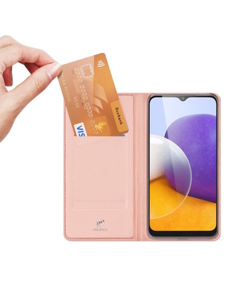 Dux Ducis Skin Pro dėklo dėklo dangtelis su atvartu, skirtas Samsung Galaxy A22 4G rožinė Dux Ducis Skin Pro dėklo dėklo dangtelis su atvartu, skirtas Samsung Galaxy A22 4G rožinė