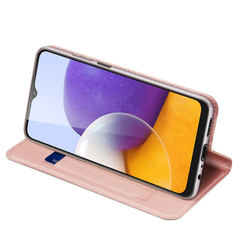 Dux Ducis Skin Pro dėklo dėklo dangtelis su atvartu, skirtas Samsung Galaxy A22 4G rožinė